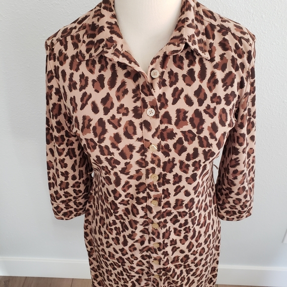 Vintage 90s / Y2K Leopard Print Dress - Picture 5 of 12